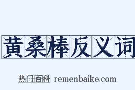 黄桑棒反义词是什么意思的图片